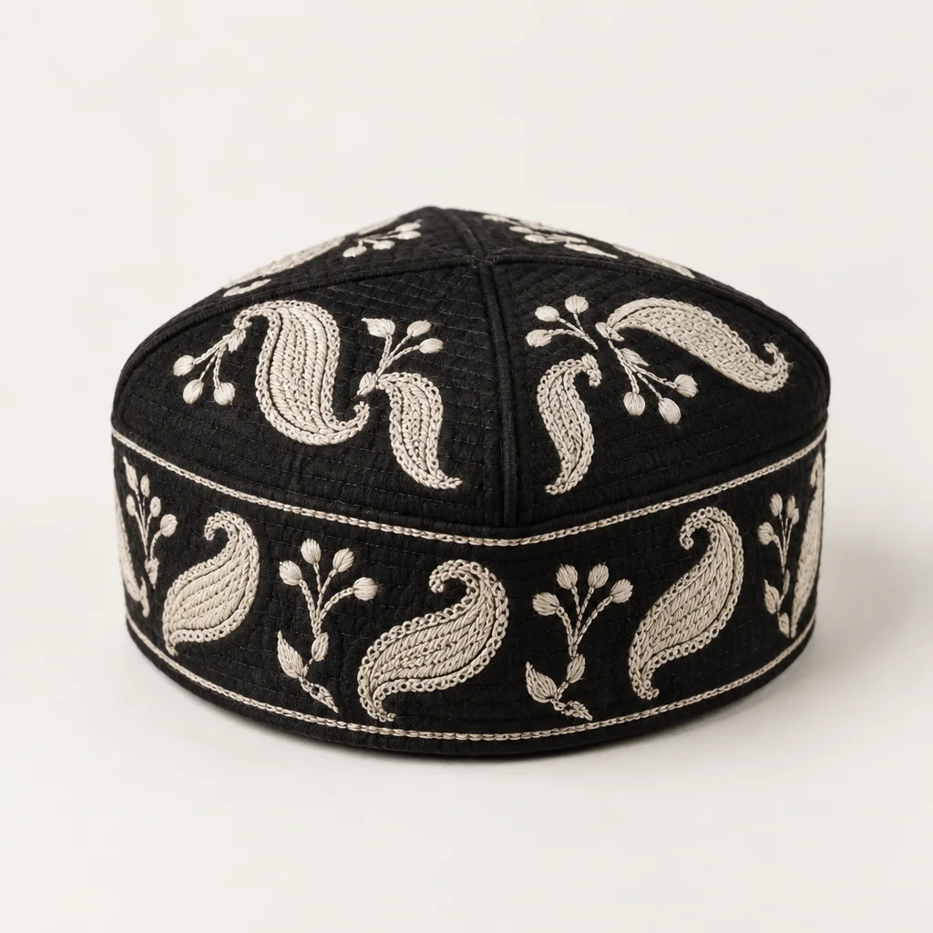 A hat designed by Dilnoza Karimova